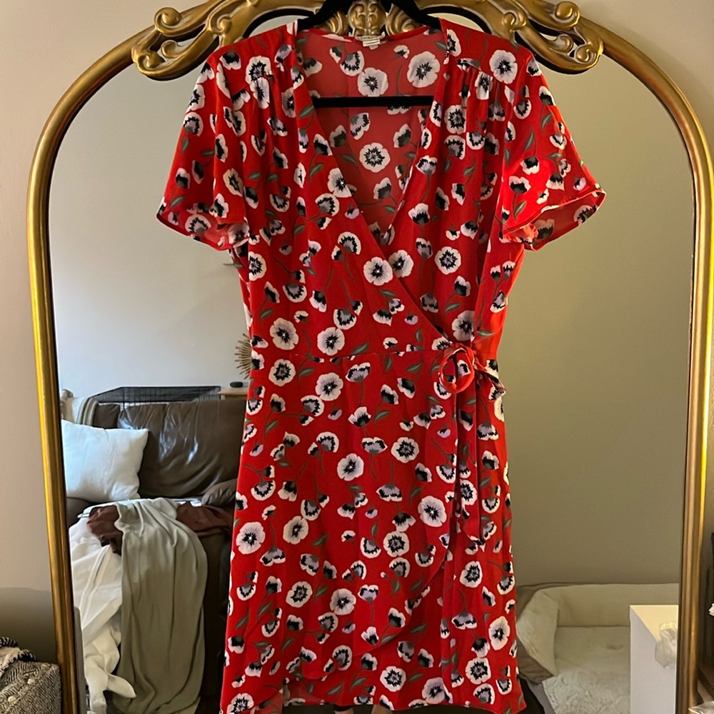 J. Crew floral wrap dress